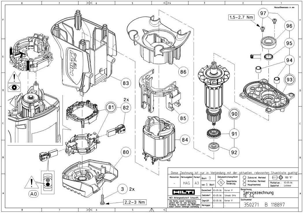 hilti te 7 parts diagram