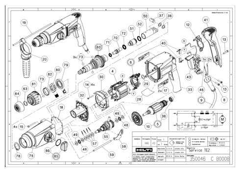 hilti te 7 parts diagram