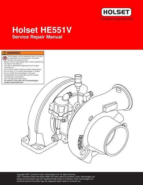 holset turbo parts diagram