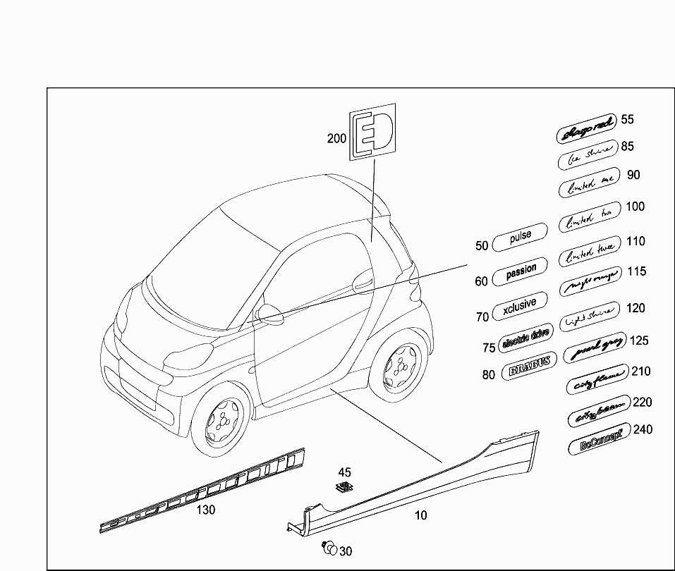 smart car parts diagram