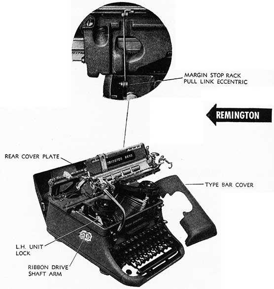 typewriter parts diagram