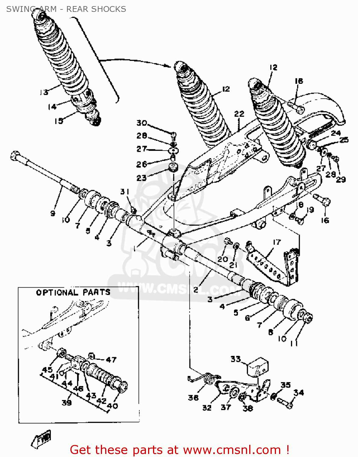 yamaha xt500 parts diagram