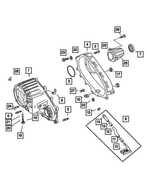 transfer case parts diagram