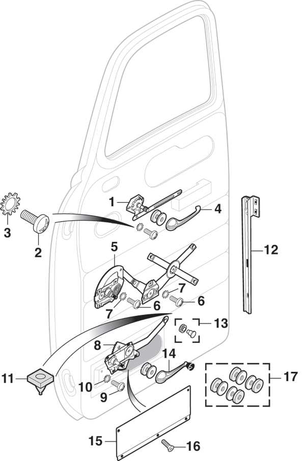 vehicle door parts diagram