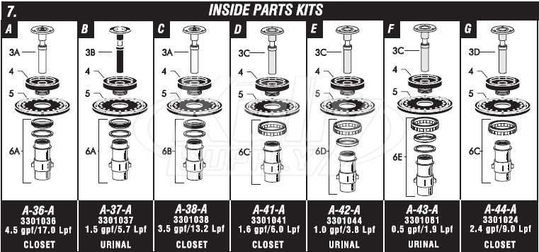 sloan royal parts diagram