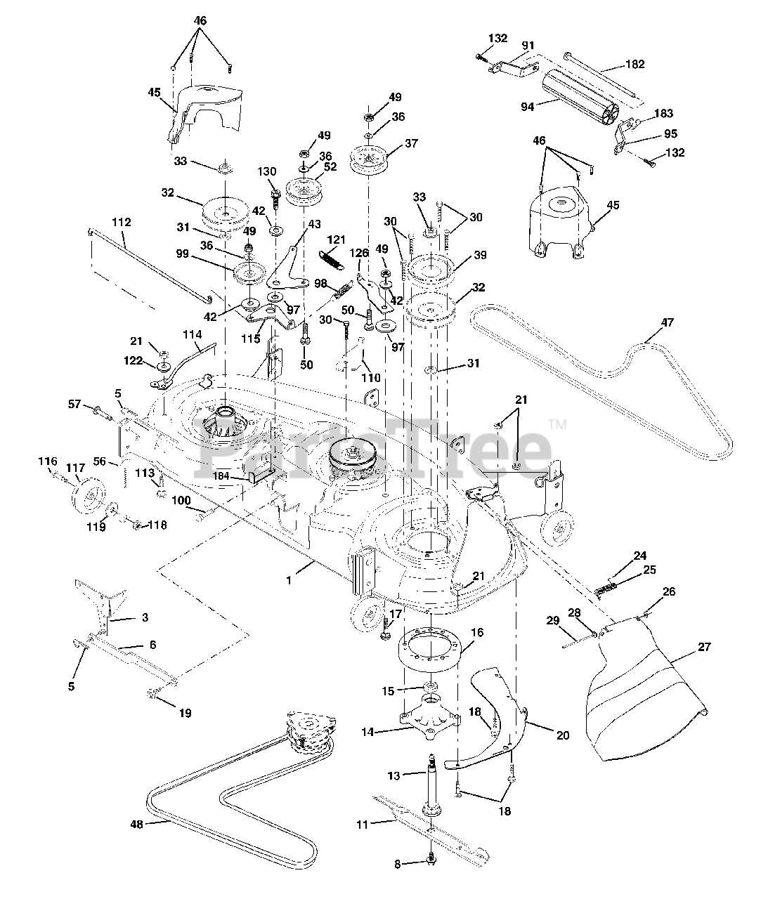 poulan riding lawn mower parts diagram