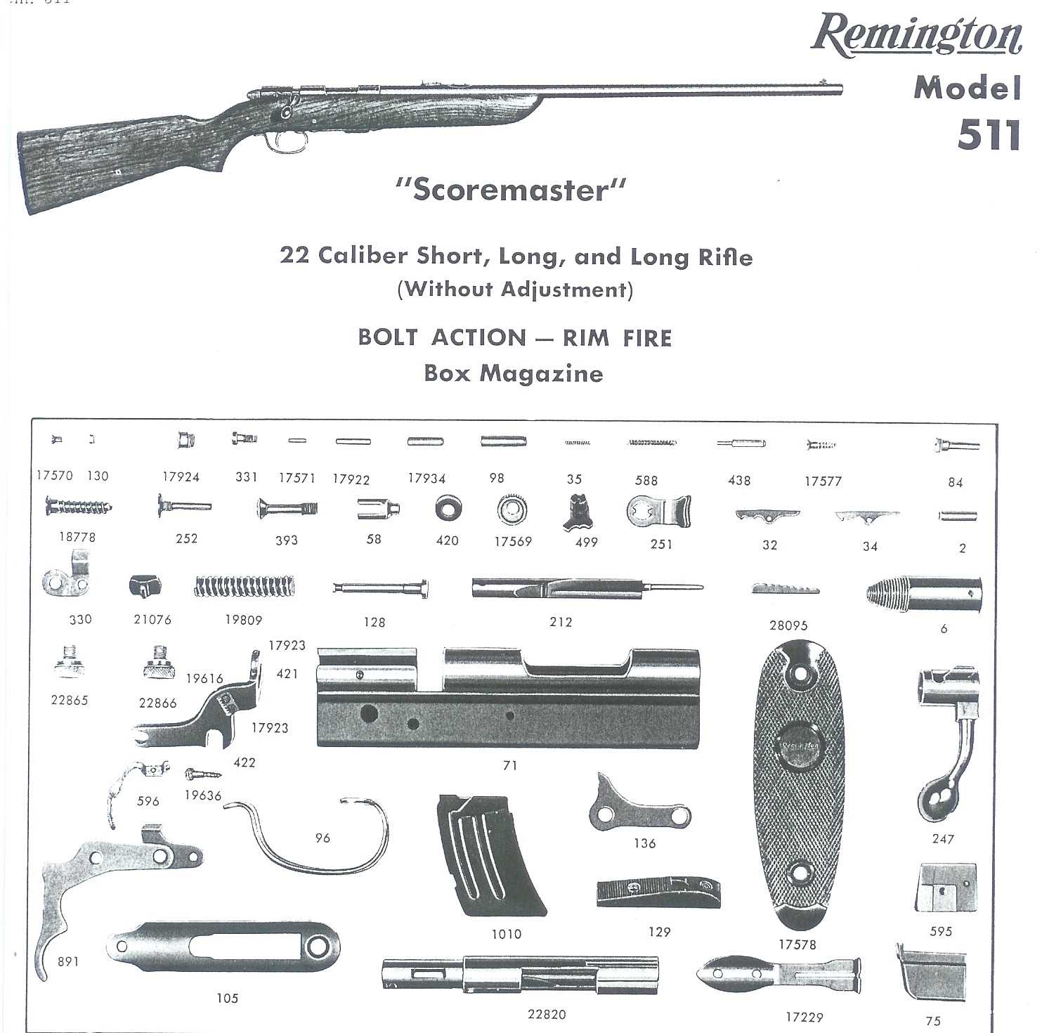 remington 597 parts diagram