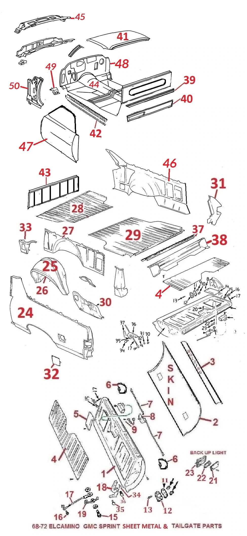 tailgate parts diagram