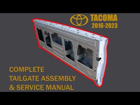 toyota tacoma tailgate parts diagram