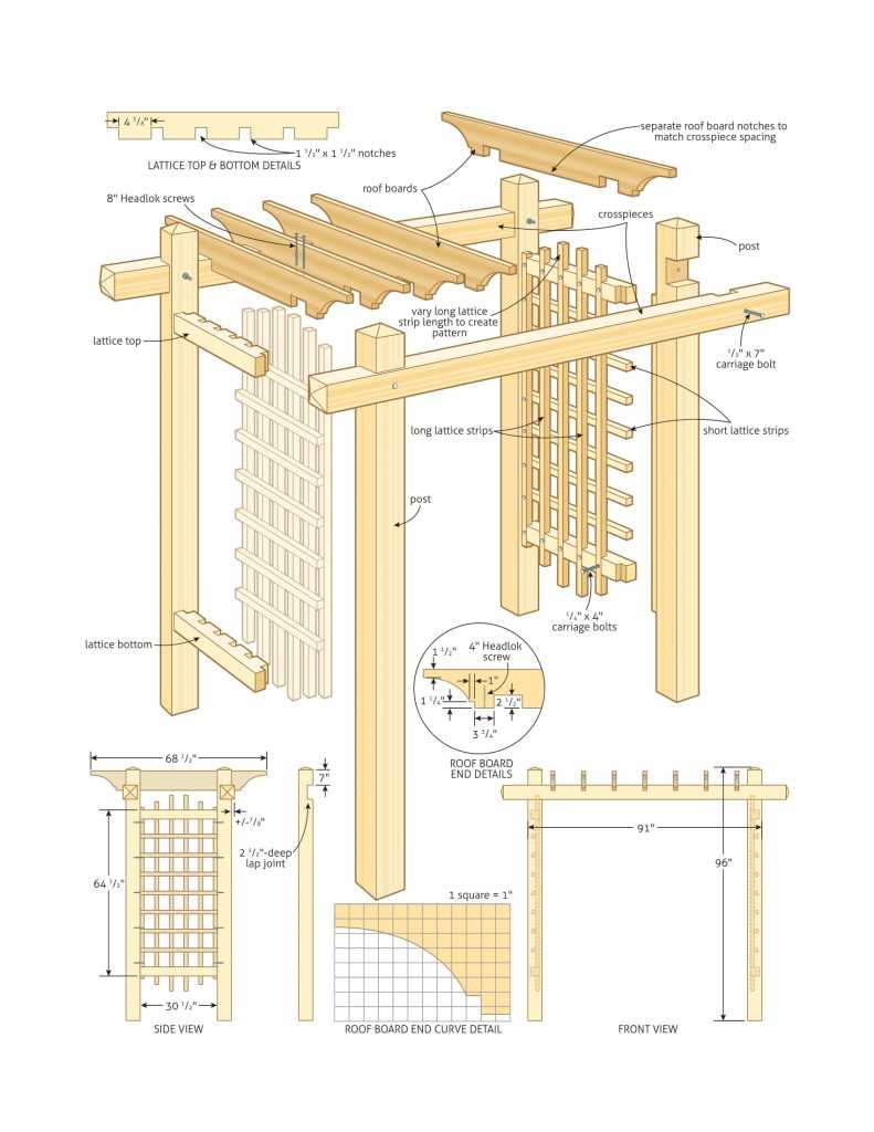 pergola parts diagram