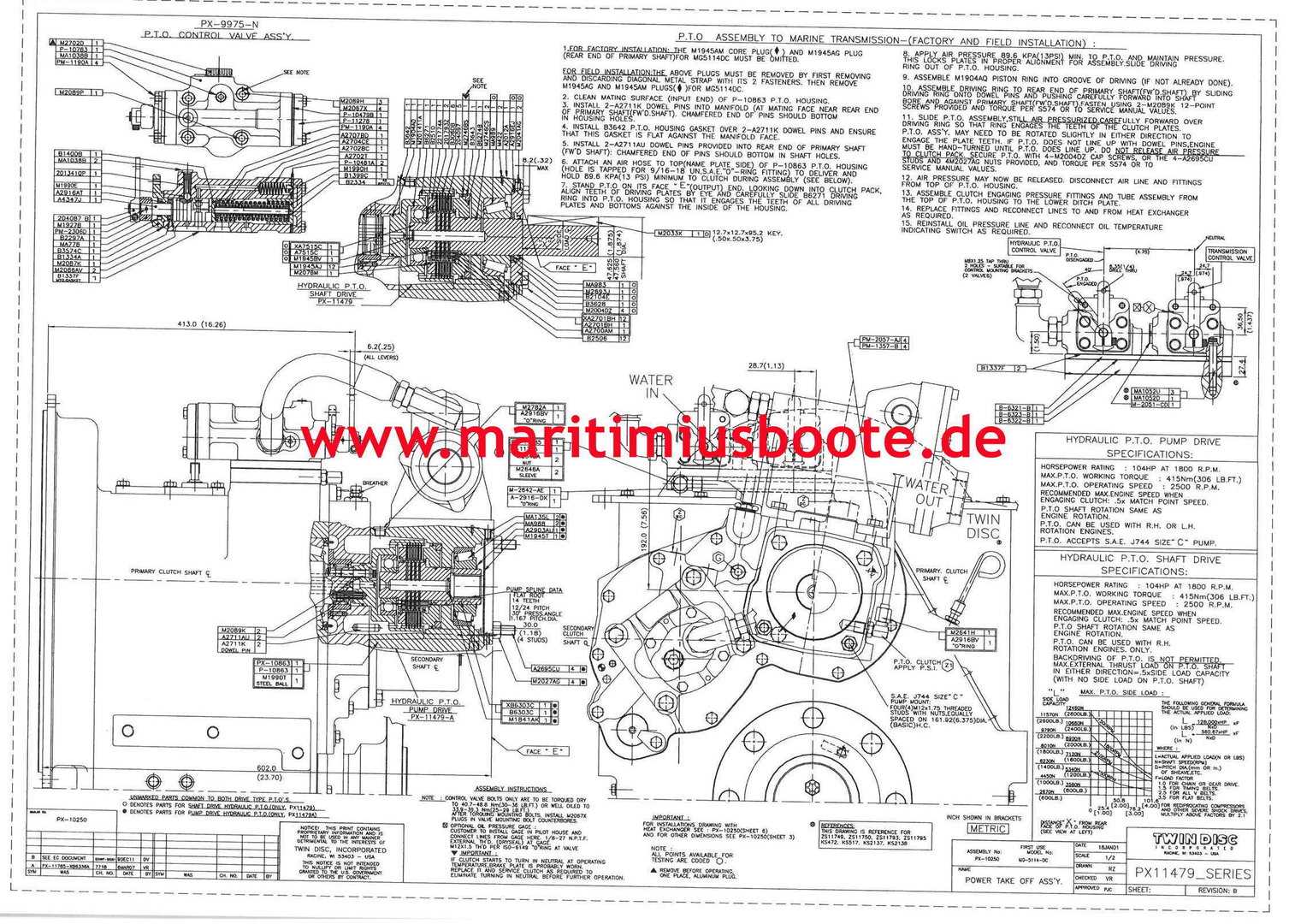 twin disc clutch parts diagram