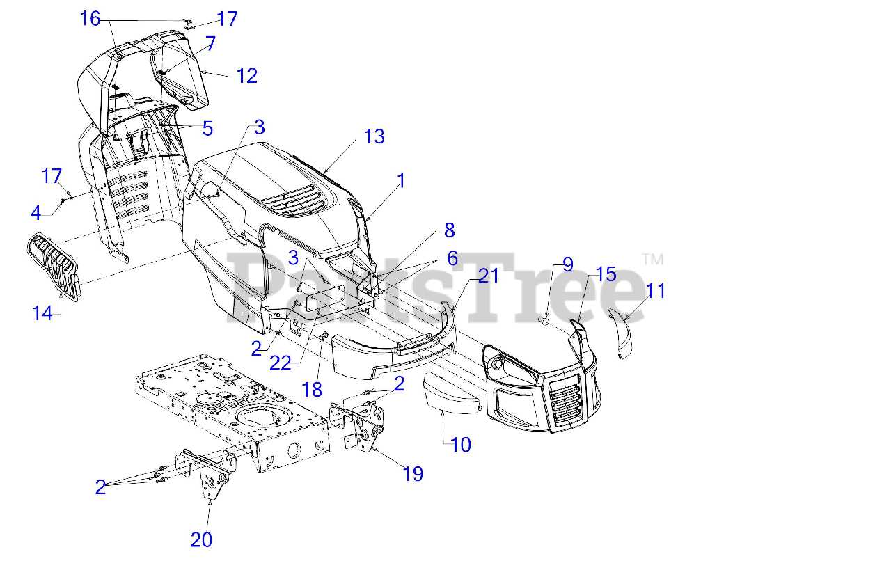 yard machine mower parts diagram