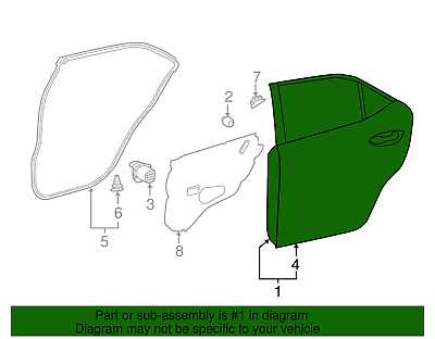 toyota corolla door parts diagram