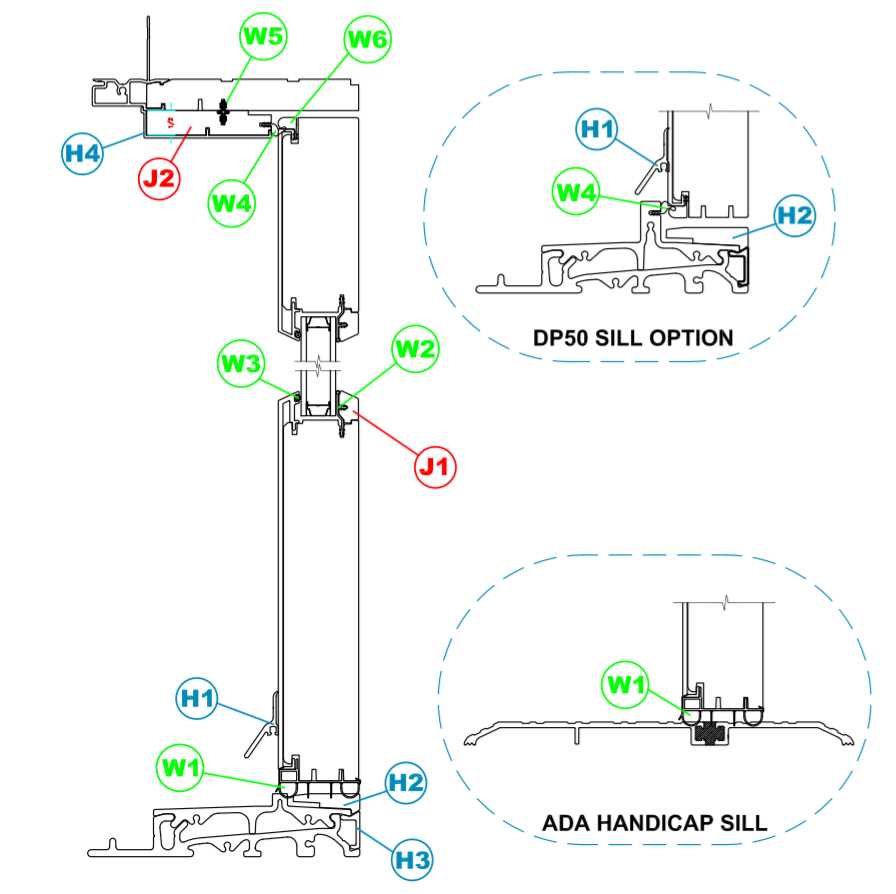 sliding glass door parts diagram