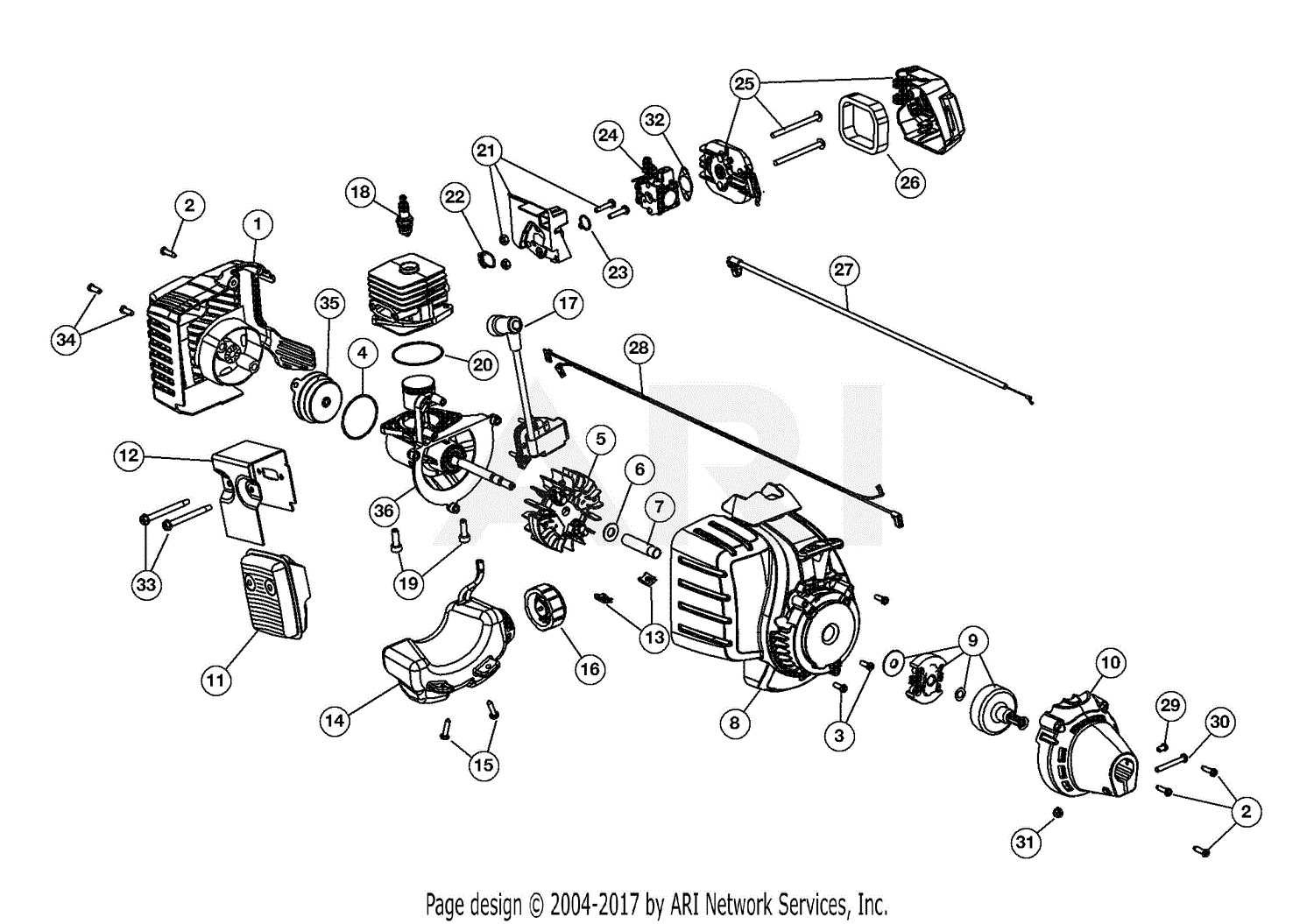 troy bilt tb525 ec parts diagram