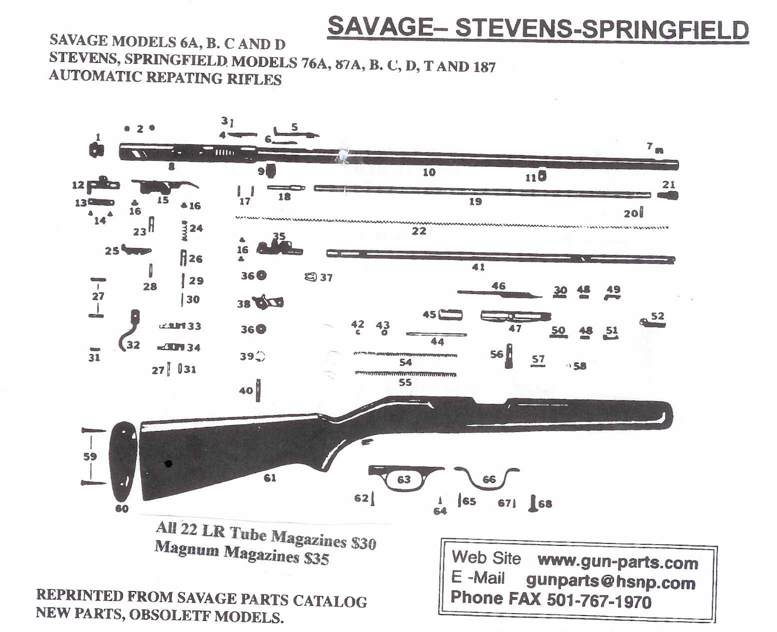 savage 99 parts diagram