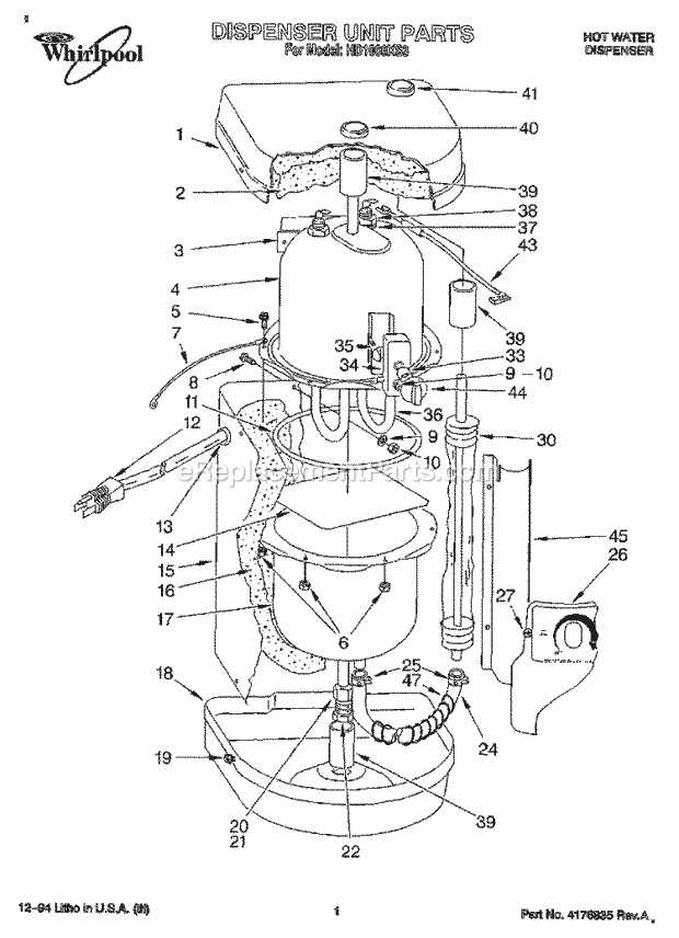 water dispenser water cooler parts diagram