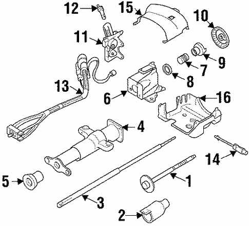 steering column parts diagram