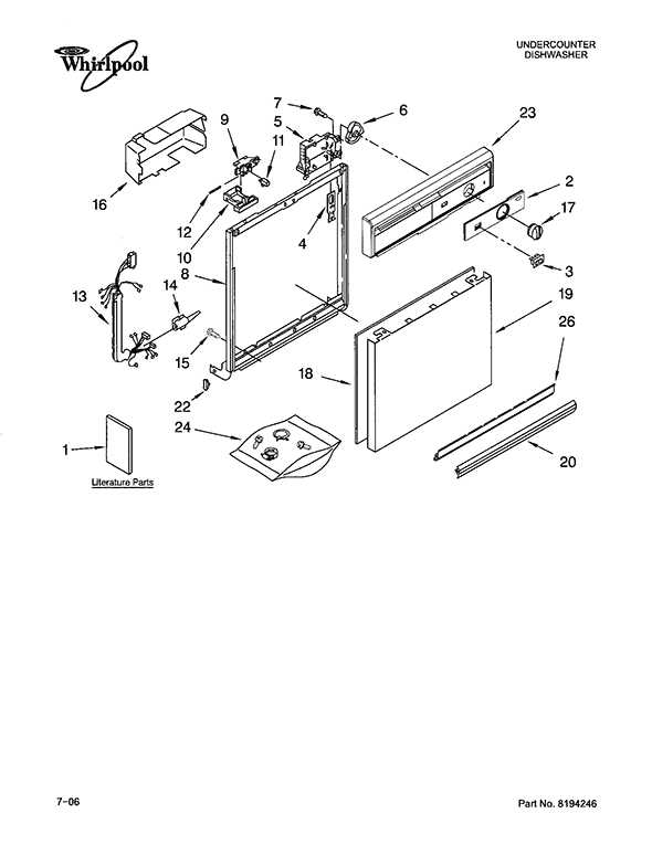 whirlpool gold dishwasher parts diagram