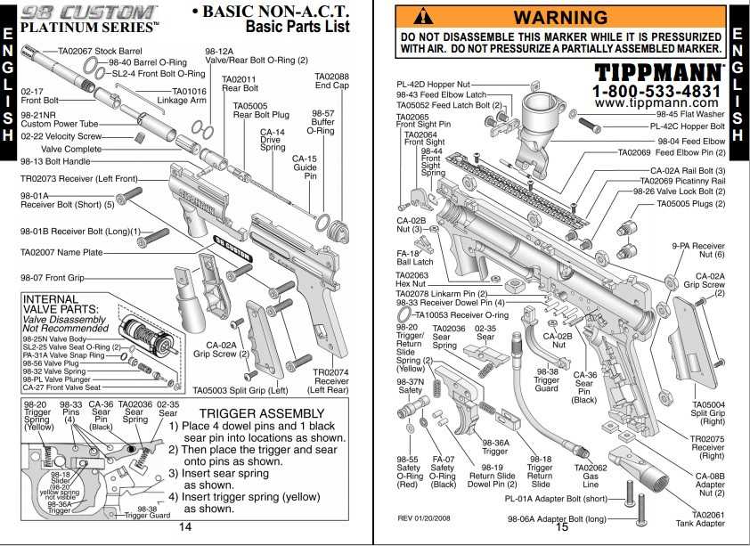 tippmann x7 parts diagram