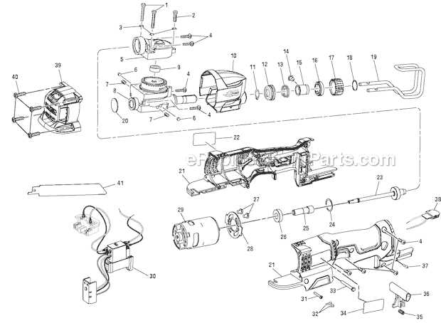 ryobi reciprocating saw parts diagram