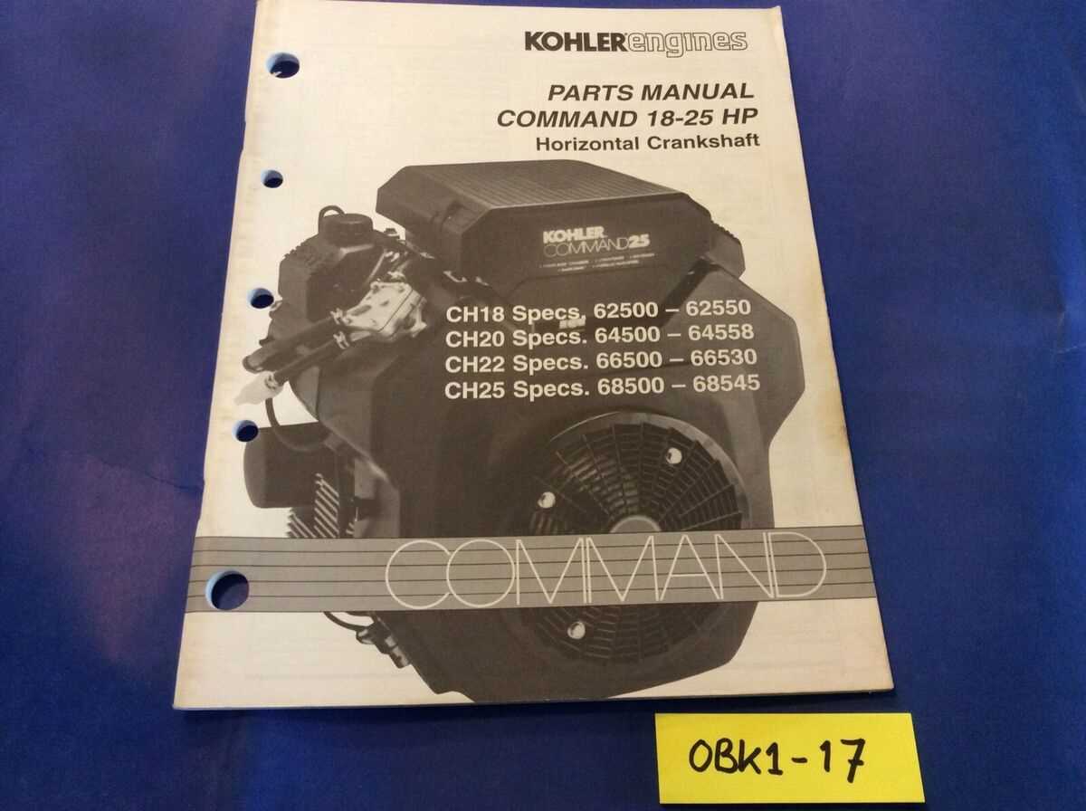 kohler motor parts diagram