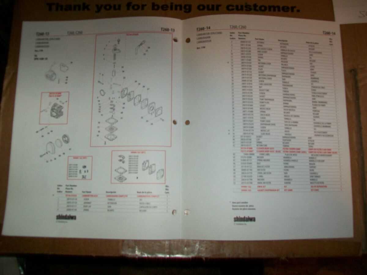 shindaiwa t260 parts diagram