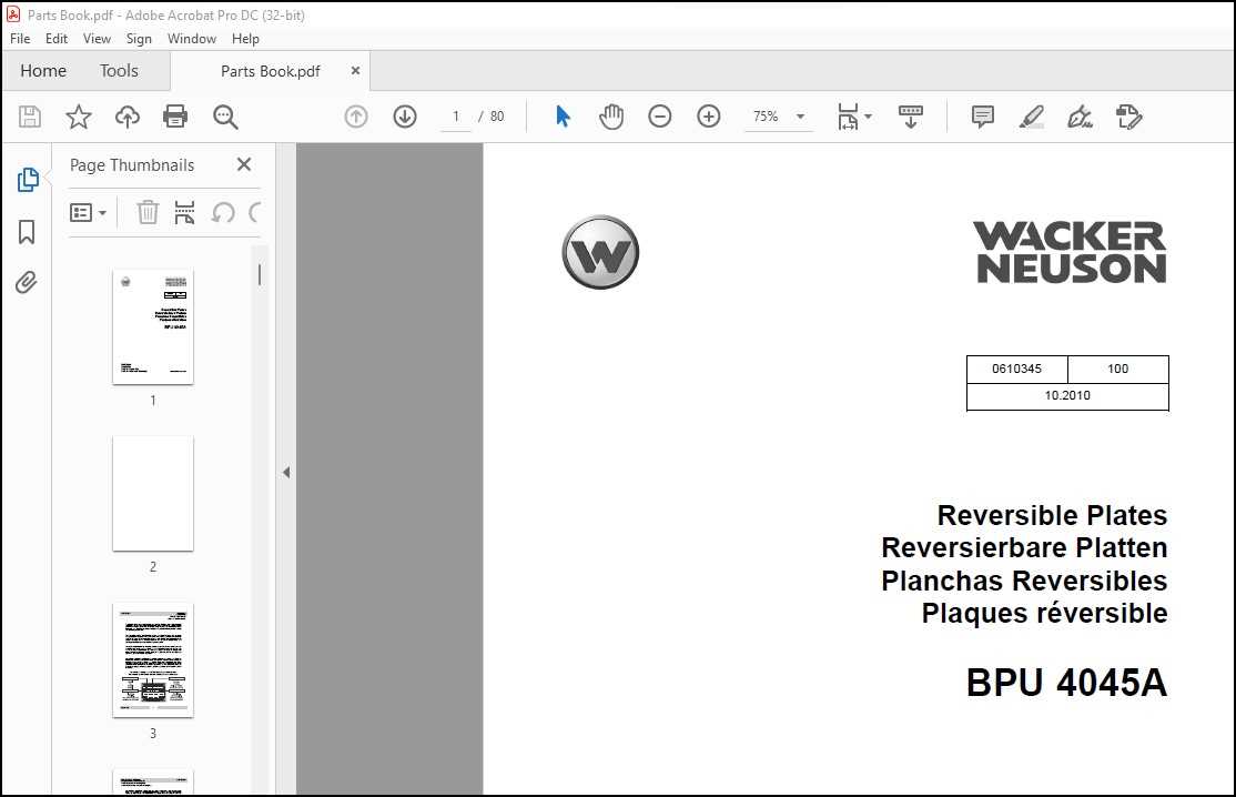 wacker bpu 4045 parts diagram