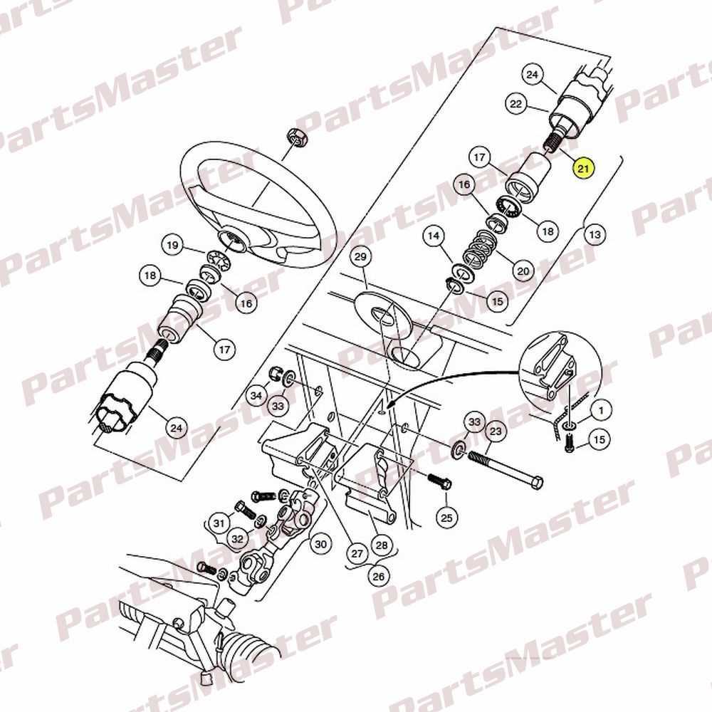 steering column parts diagram