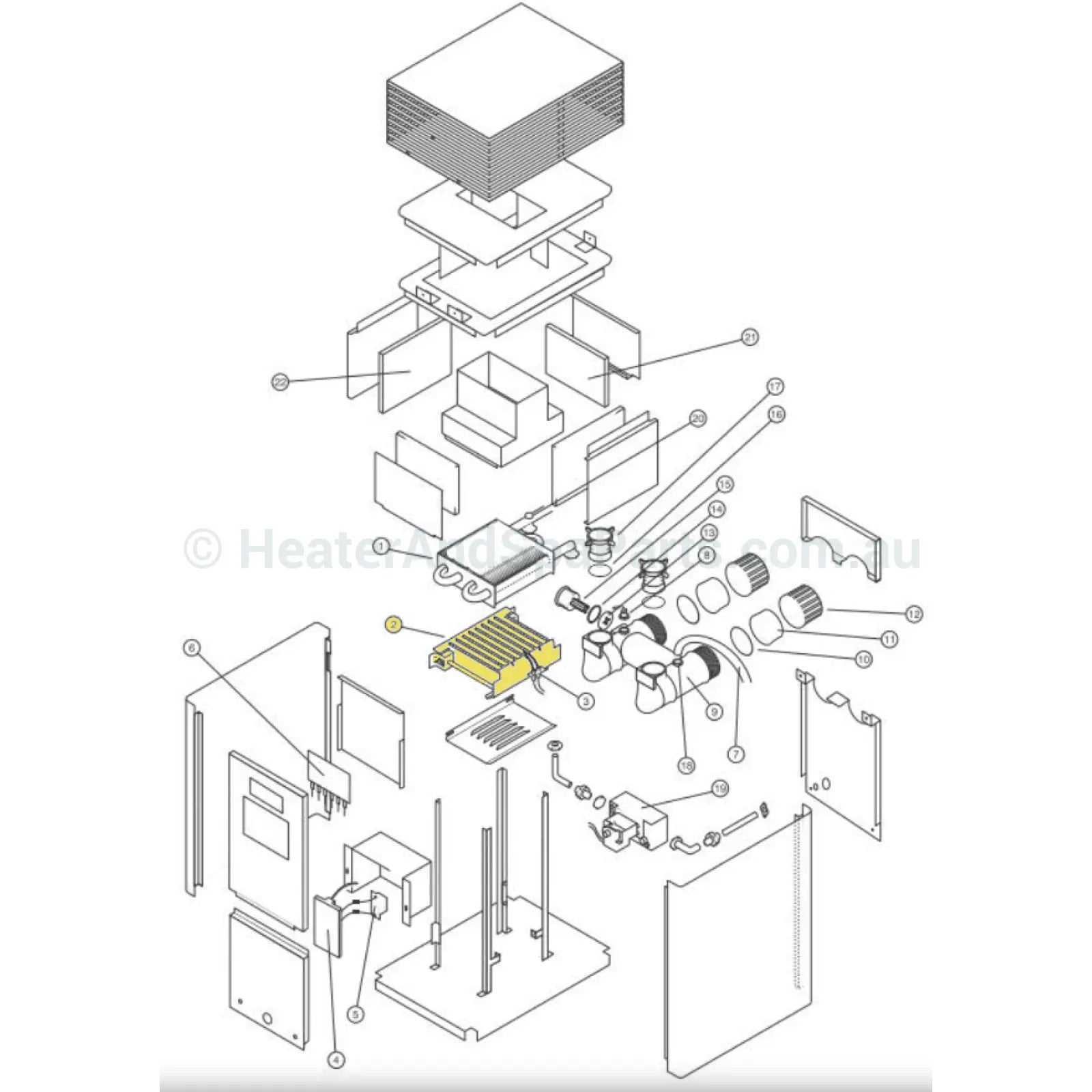 pentair pool heater parts diagram