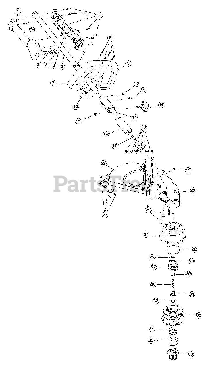 troy bilt 4 cycle trimmer parts diagram