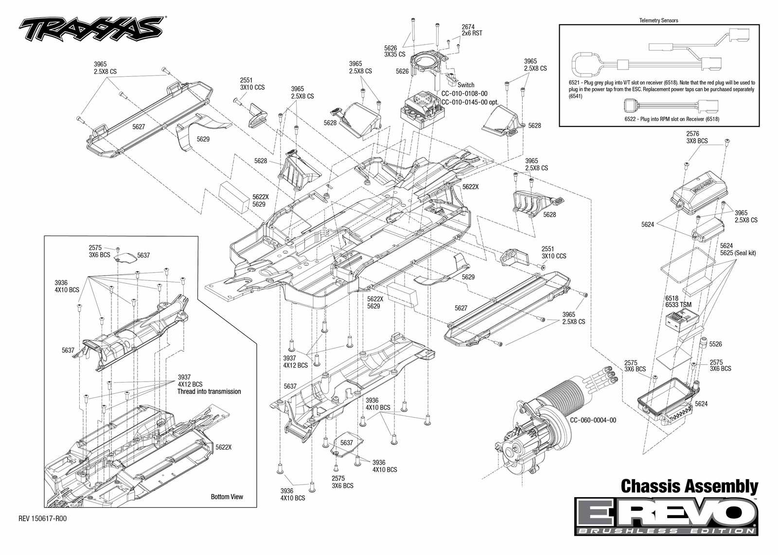 traxxas e revo brushless edition parts diagram