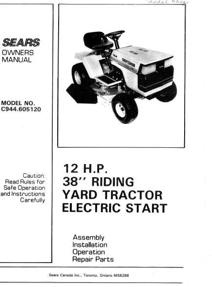 yard machine riding lawn mower parts diagram