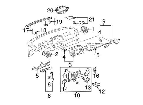 toyota camry interior parts diagram