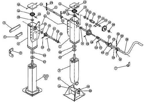 trailer landing gear parts diagram