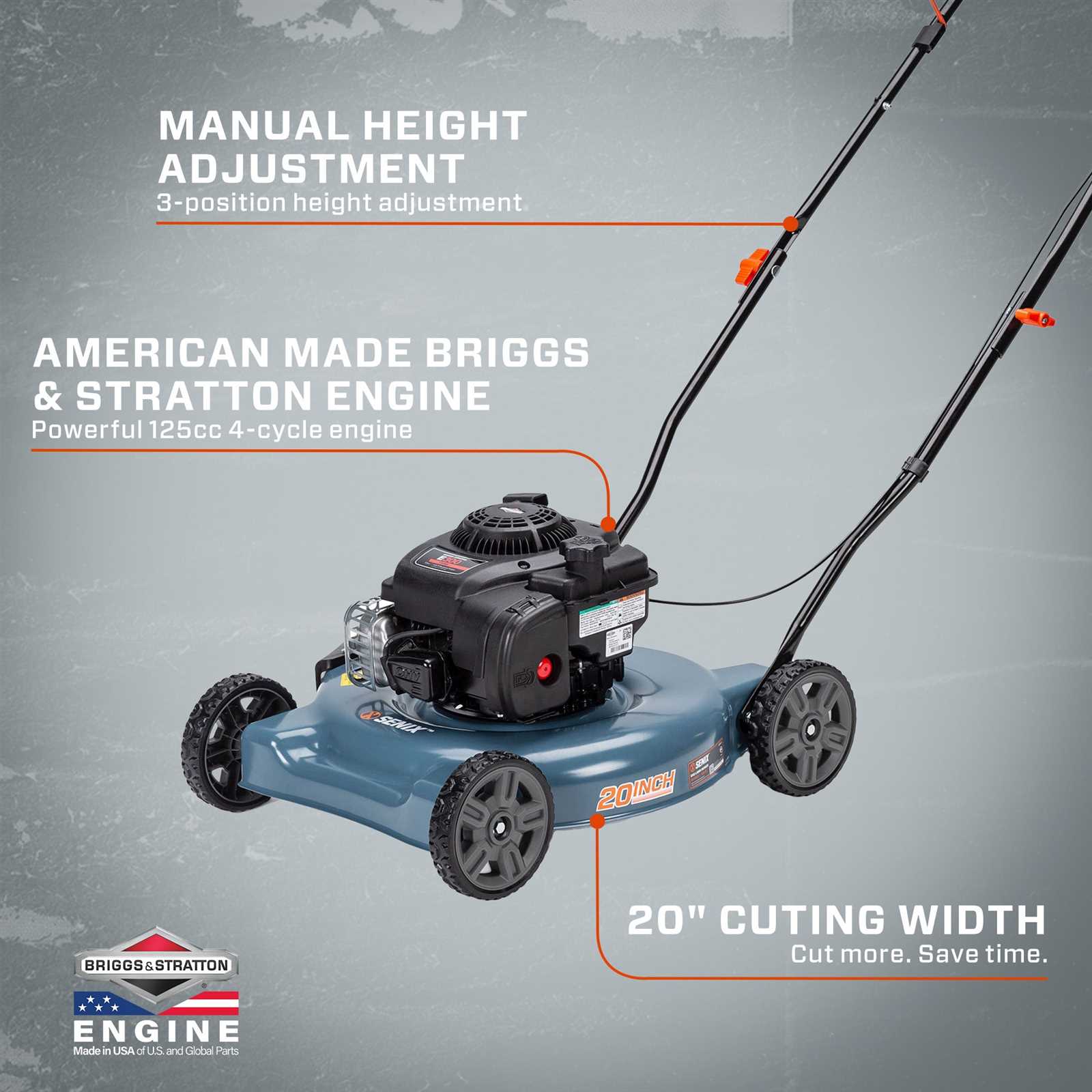 push lawn mower engine parts diagram