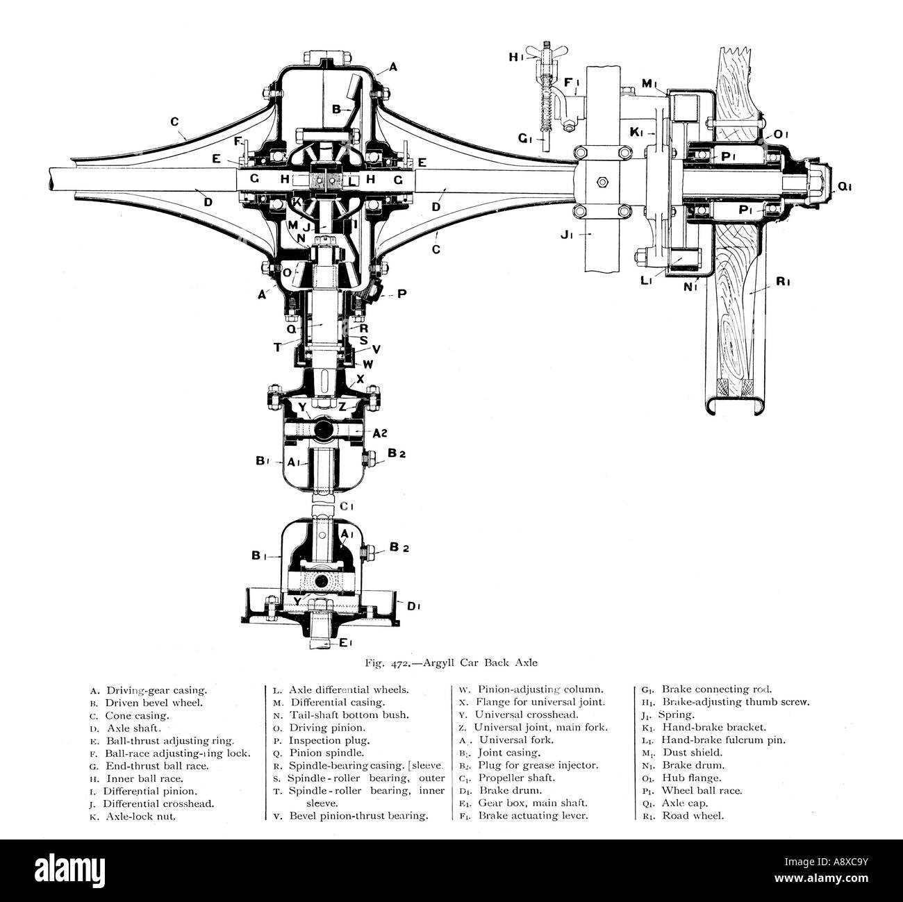 rear axle parts diagram