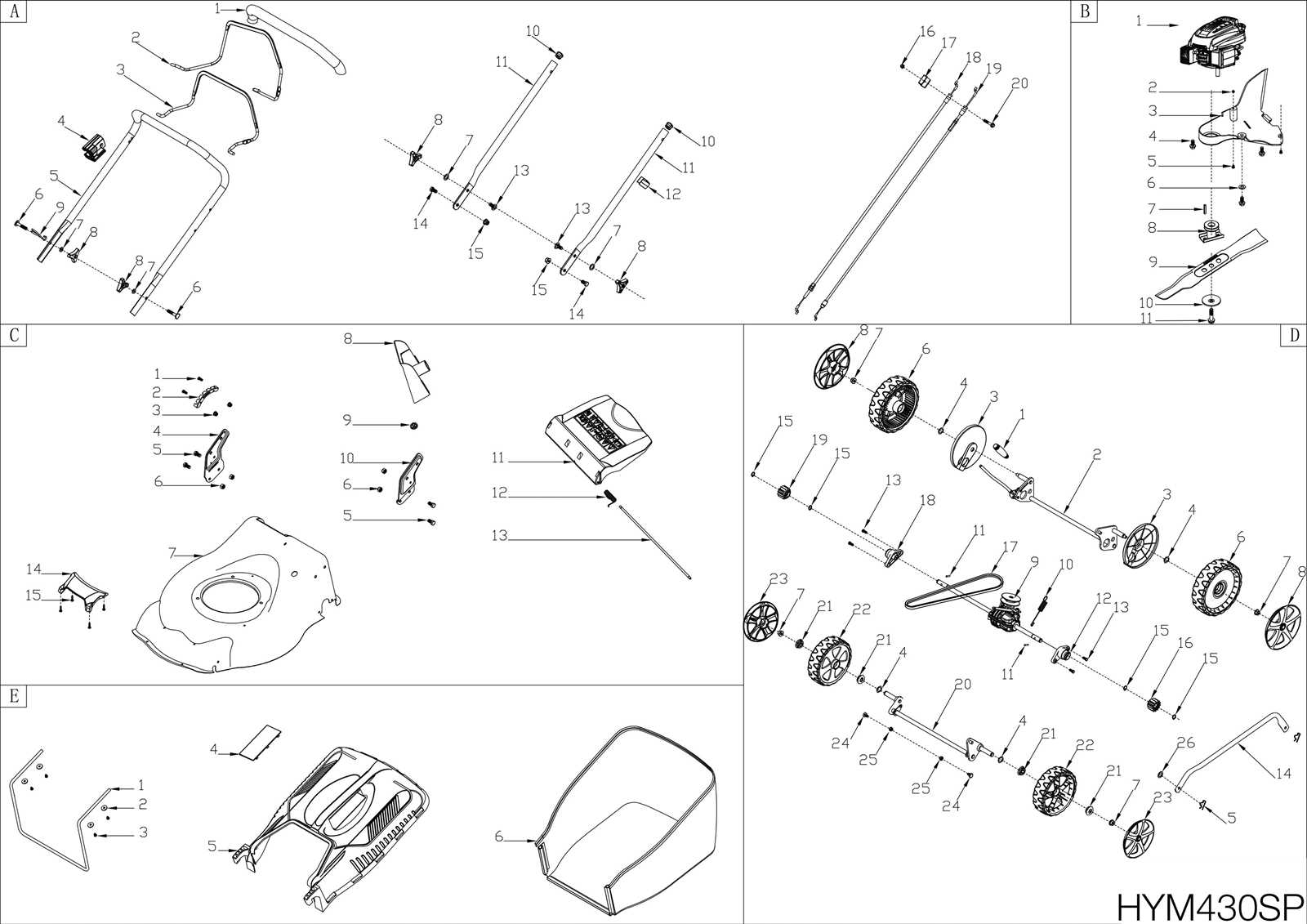 stihl lawn mower parts diagram