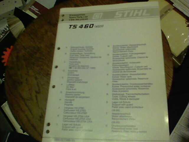 stihl ts460 parts diagram