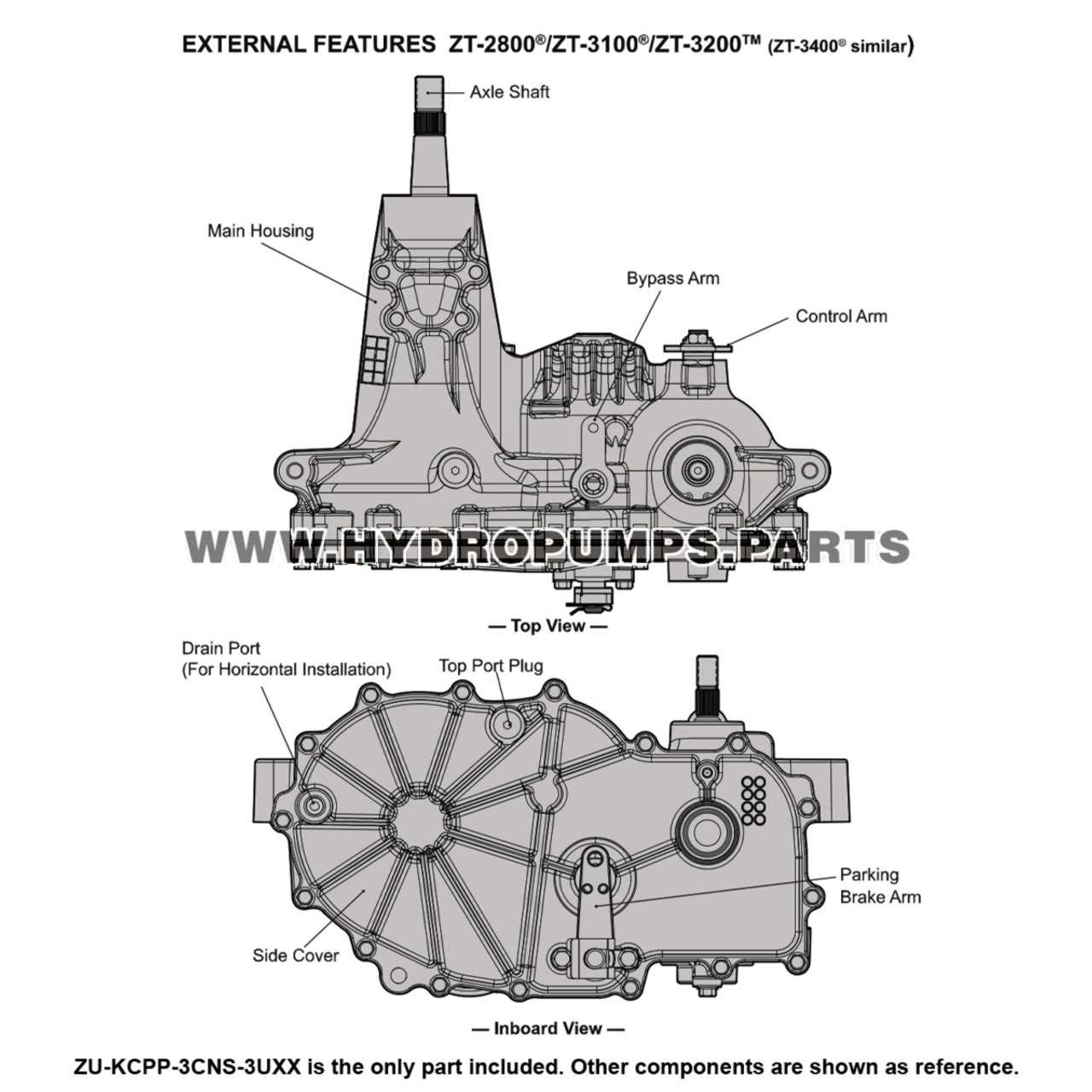 zt2800 parts diagram