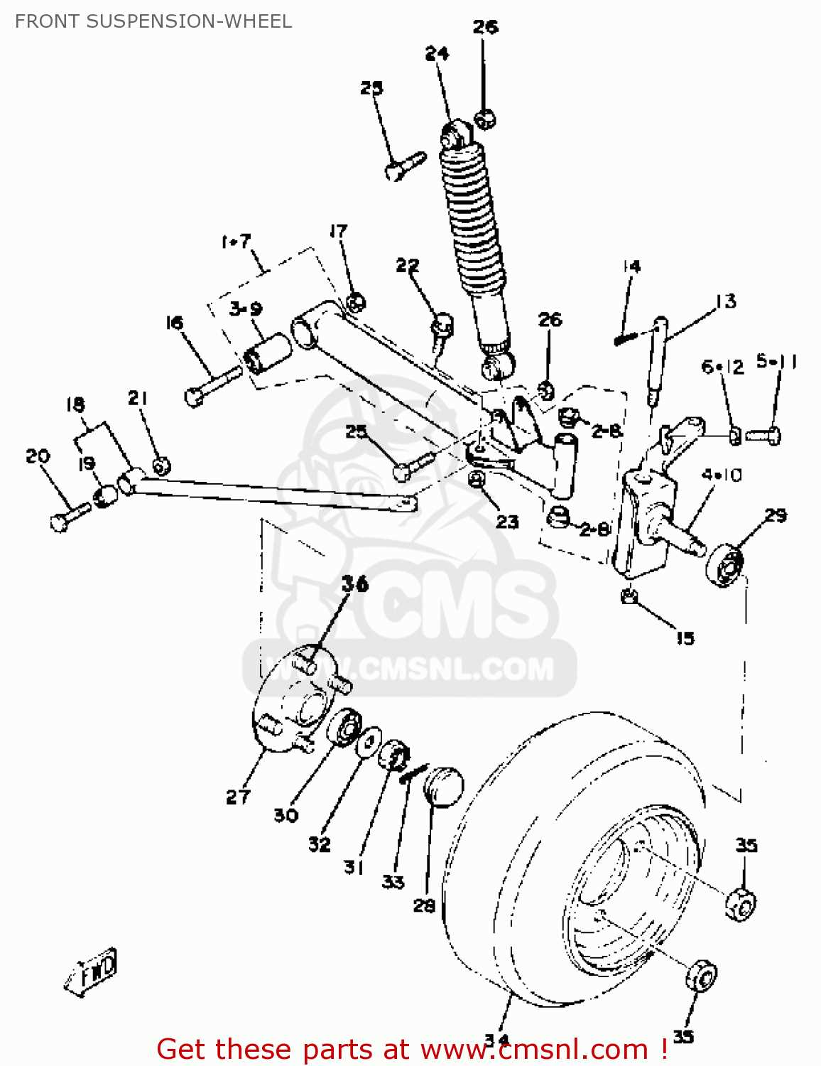 yamaha golf cart front end parts diagram