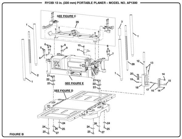 planer parts diagram