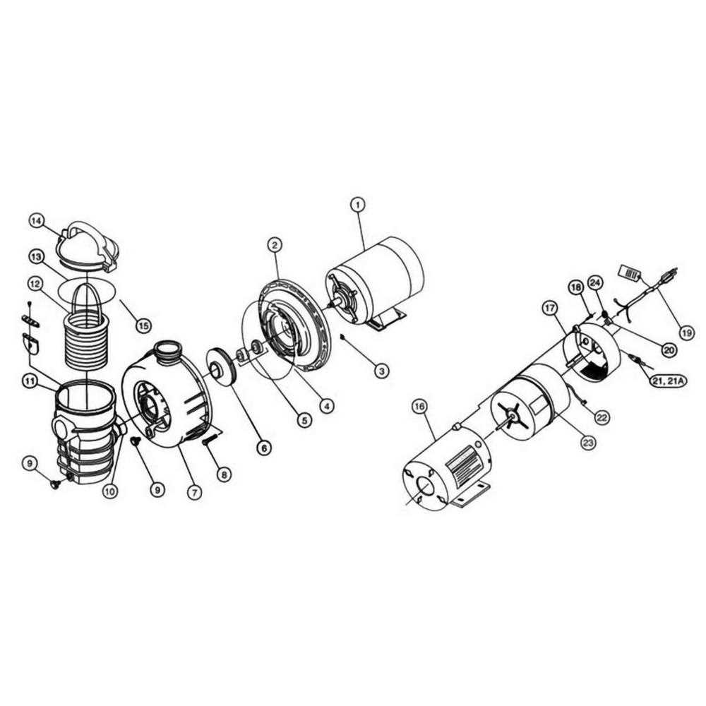 pool pump motor parts diagram