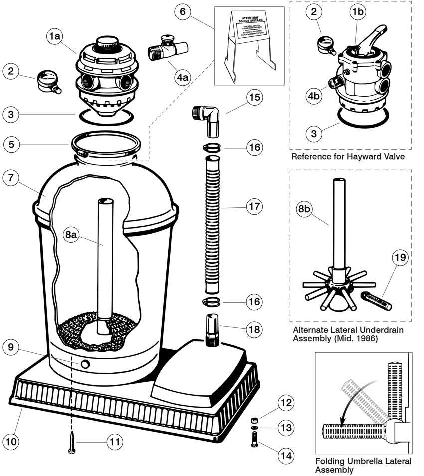 sand filter parts diagram