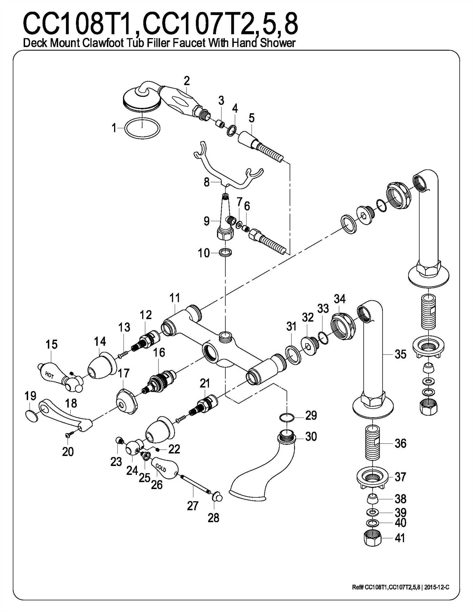 tub spout parts diagram