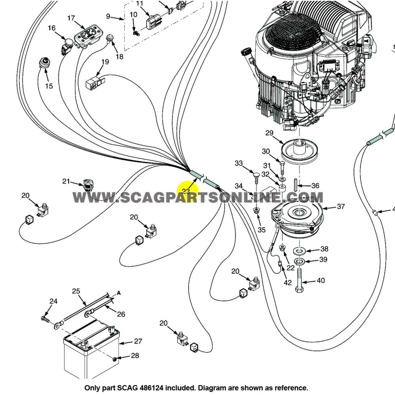 scag mower parts diagram