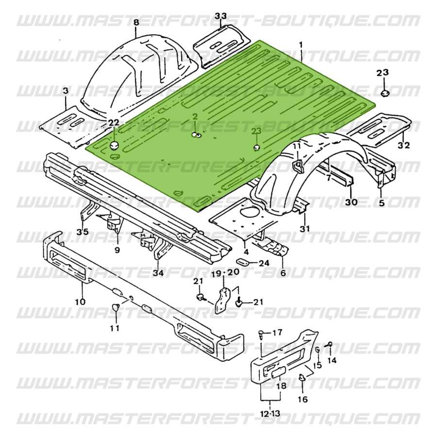 suzuki samurai body parts diagram