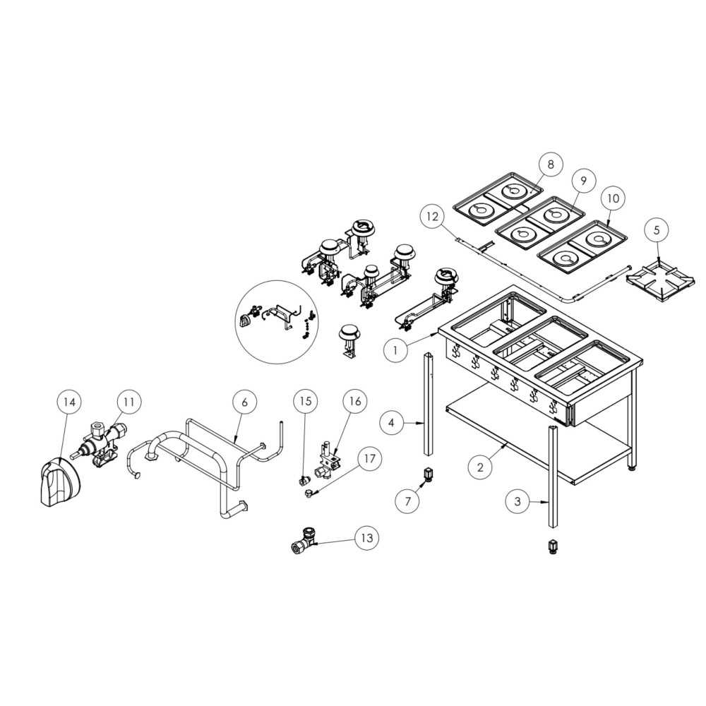 stove parts diagram