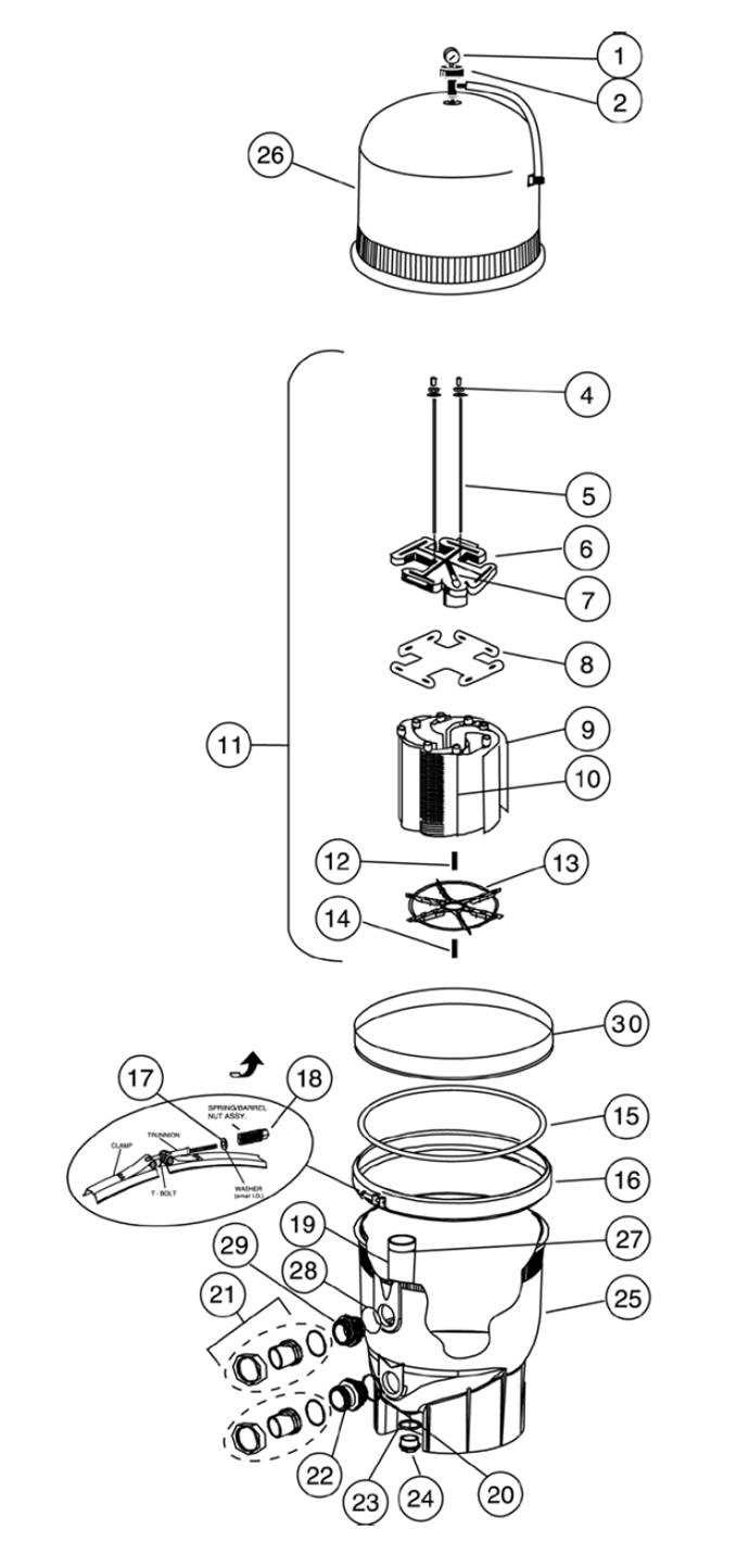 triton ii sand filter parts diagram