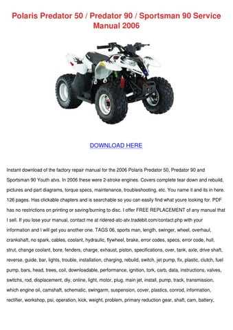 polaris sportsman 90 parts diagram